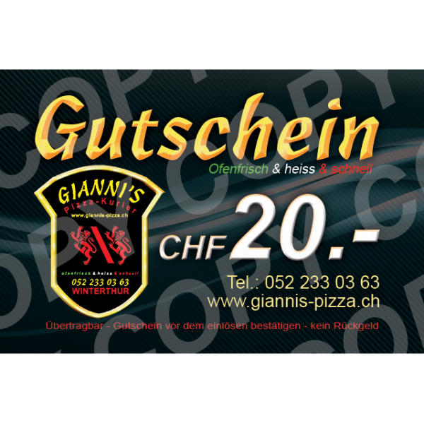 5 Gutschein Gutschein 20 Chf